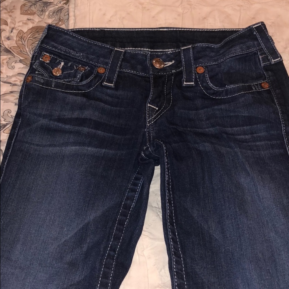 True religion jeans braided back pocket